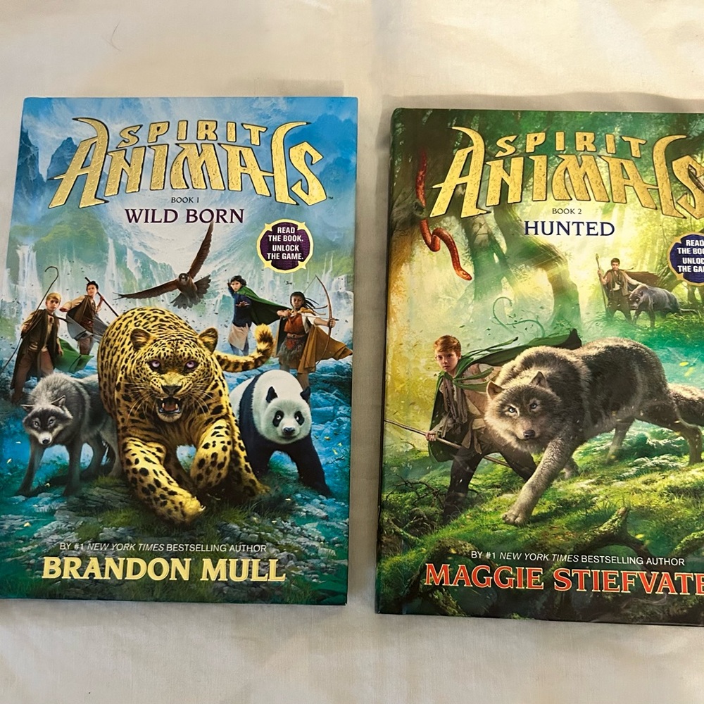 New Spirit Animals Book Set -Hardcover Books 1 And 2 -Wild Born & Hunted